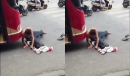 'Truyền nhân cụ Chí' liên tiếp lao đầu vào ô tô để ăn vạ